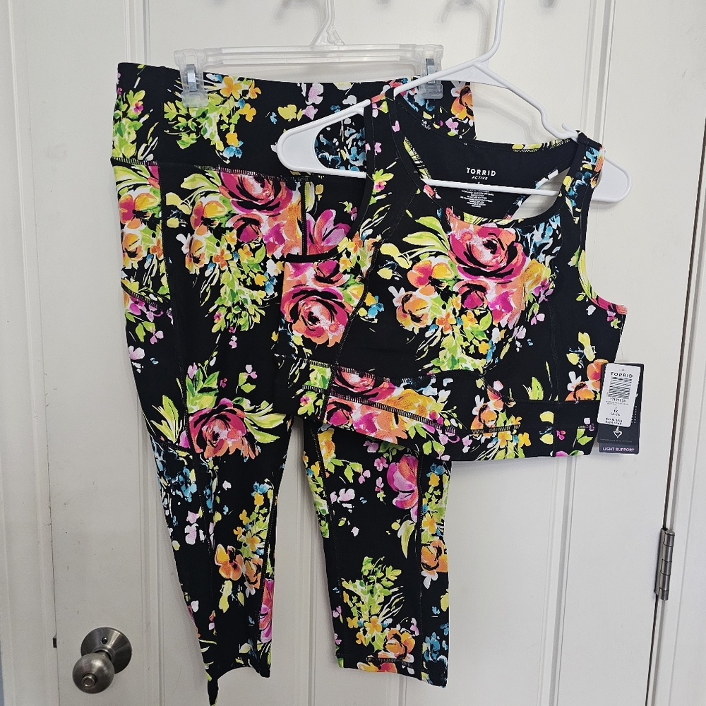 Torrid Active Leggings Bra Matching Set